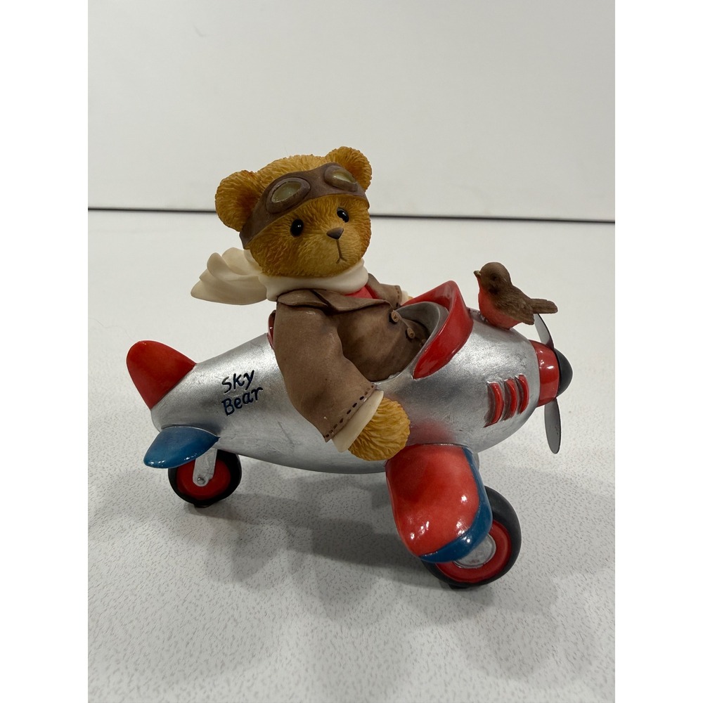 Cherished Teddies Chad 477524 Airplane Pilot Teddies in Motion Enesco Box COA